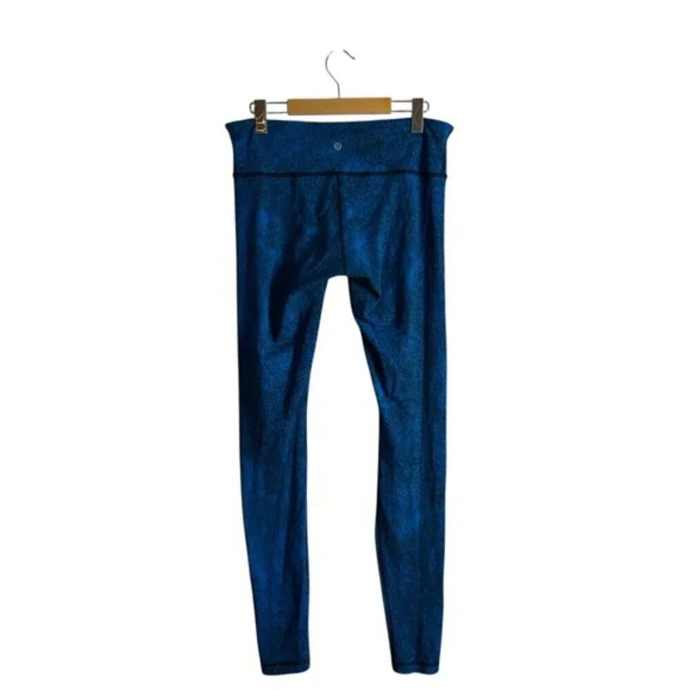 Lululemon Women's Shocking Blue Wunder Under Pant lll Luon Spray Legging